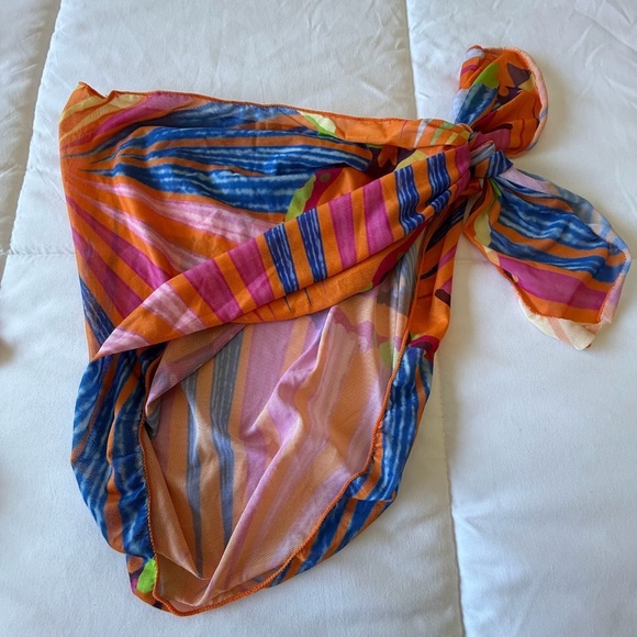 New Vibrant Abstract Multicolor Triangle Bikini Set Padded Bra - Picture 5 of 5